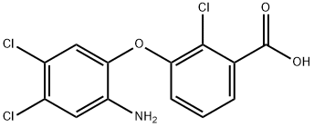 3-(2-Amino-4,5-dichlorophenoxy)-2-chlorobenzoic acid Struktur
