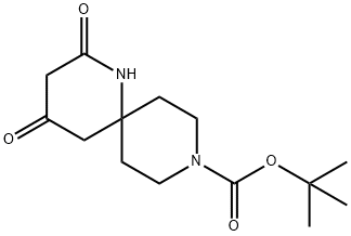 Tert-Butyl 2,4-Dioxo-1,9-Diazaspiro[5.5]Undecane-9-Carboxylate Structure