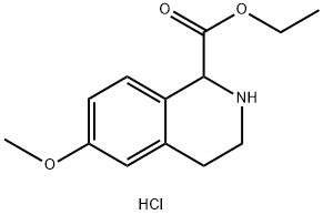 Ethyl 6-methoxy-1,2,3,4-tetrahydro-isoquinoline-1-carboxylate hydrochloride Structure