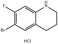 6-Bromo-7-fluoro-1,2,3,4-tetrahydro-quinoline hydrochloride Structure