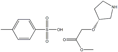 (R)-(Pyrrolidin-3-yloxy)-acetic acid methyl ester tosylate Structure