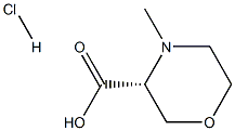 (3R)-4-Methyl-morpholine-3-carboxylic acid hydrochloride Structure