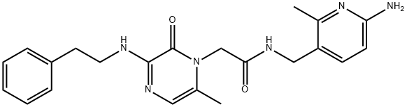 N-((6-amino-2-methylpyridin-3-yl)methyl)-2-(6-methyl-2-oxo-3-(phenethylamino)pyrazin-1(2H)-yl)acetamide Struktur