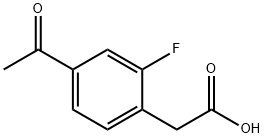 2-(4-Acetyl-2-fluorophenyl)acetic acid Struktur