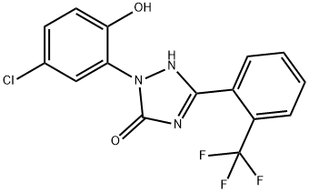 3H-1,2,4-Triazol-3-one, 2-(5-chloro-2-hydroxyphenyl)-1,2-dihydro-5-[2-(trifluoromethyl)phenyl]- Structure