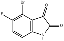 4-溴-5-氟吲哚啉-2,3-二酮, 2044902-62-5, 结构式