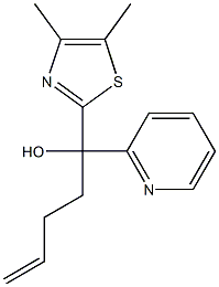 1-(4,5-dimethylthiazol-2-yl)-1-(pyridin-2-yl)pent-4-en-1-ol, 2065187-30-4, 结构式