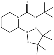 1-Boc-piperidine-2-boronic Acid Pinacol Ester Structure