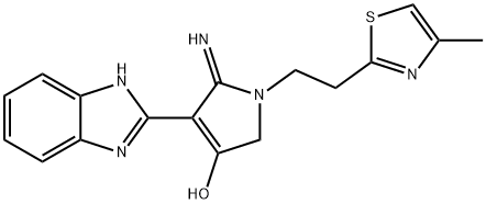 4-(1H-benzo[d]imidazol-2-yl)-5-imino-1-(2-(4-methylthiazol-2-yl)ethyl)-2,5-dihydro-1H-pyrrol-3-ol Structure