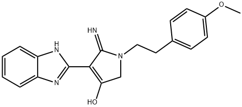 4-(1H-benzo[d]imidazol-2-yl)-5-imino-1-(4-methoxyphenethyl)-2,5-dihydro-1H-pyrrol-3-ol Structure