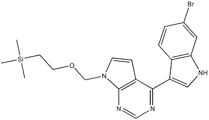 6-BROMO-3-(7-{[2-(TRIMETHYLSILYL)ETHOXY]METHYL}-7H-PYRROLO[2,3-D]PYRIMIDIN-4-YL)-1H-INDOLE, 2126164-27-8, 结构式