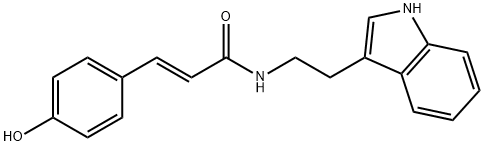 (E)-N-[2-(3-Indolyl)ethyl]-3-(4-hydroxyphenyl)acrylamide Struktur