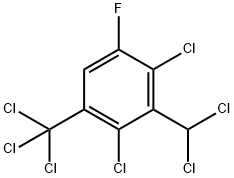 2,4-二氯-3-(二氯甲基)-1-氟-5-(三氯甲基)苯 结构式
