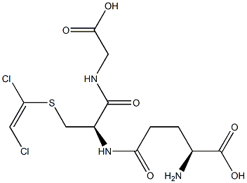 N5-((R)-1-((carboxymethyl)amino)-3-(((E)-1,2-dichlorovinyl)thio)-1-oxopropan-2-yl)-L-glutamine Structure