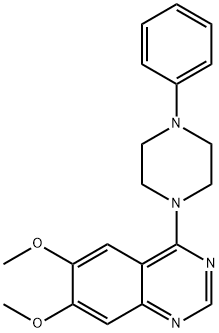 6,7-dimethoxy-4-(4-phenylpiperazin-1-yl)quinazoline 结构式