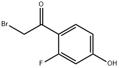 Ethanone, 2-bromo-1-(2-fluoro-4-hydroxyphenyl)- Structure