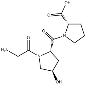 甘氨酰-羟基脯氨酰-脯氨酸, 22028-82-6, 结构式