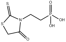 [2-(4-Oxo-2-thioxo-3-thiazolidinyl)ethyl]phosphonic Acid 化学構造式