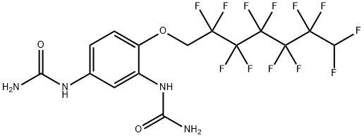 (2-(2,2,3,3,4,4,5,5,6,6,7,7-DODECAFLUORO-HEPTYLOXY)-5-UREIDO-PHENYL)-UREA Structure