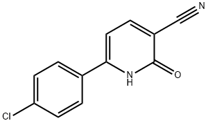 6-(4-chlorophenyl)-1,2-dihydro-2-oxo-3-Pyridinecarbonitrile Structure