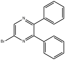 5-ブロモ-2,3-ジフェニルピラジン 化学構造式