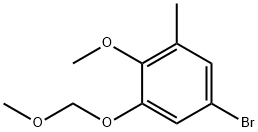 5-bromo-2-methoxy-1-(methoxymethoxy)-3-methylbenzene Struktur