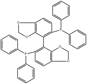 5,5'-Bis(diphenylphosphino)-4,4'-bi-1,3-benzodioxole Structure