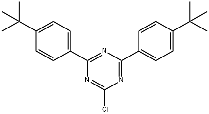 2,4-ビス[4-(tert-ブチル)フェニル]-6-クロロ-1,3,5-トリアジン 化学構造式