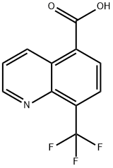 8-(トリフルオロメチル)キノリン-5-カルボン酸 化学構造式