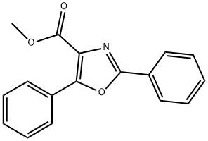 2,5-Diphenyl-4-oxazolecarboxylic acid methyl ester Structure
