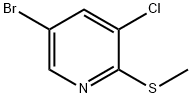 5-Bromo-3-chloro-4-methylthiopyridine Struktur
