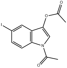 5-碘-1,3-二乙酰基吲哚, 26490-98-2, 结构式