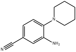 3-amino-4-(1-piperidinyl)-benzonitrile Struktur