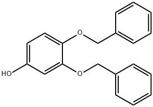 3,4-ビス(ベンジルオキシ)フェノール 化学構造式