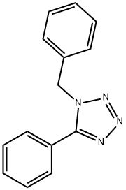 1-benzyl-5-phenyltetrazole Struktur