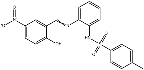 N-(2-((2-HYDROXY-5-NITRO-BENZYLIDENE)-AMINO)-PHENYL)-4-METHYL-BENZENESULFONAMIDE Struktur
