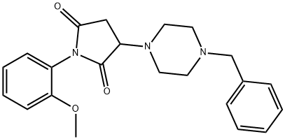 3-(4-benzylpiperazin-1-yl)-1-(2-methoxyphenyl)pyrrolidine-2,5-dione Structure