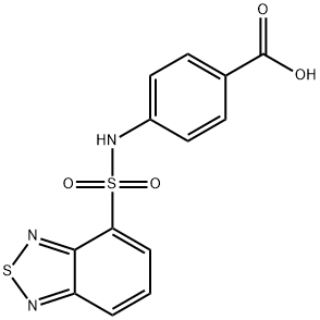 4-(benzo[c][1,2,5]thiadiazole-4-sulfonamido)benzoic acid Struktur