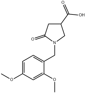 1-[(2,4-dimethoxyphenyl)methyl]-5-oxopyrrolidine-3-carboxylic acid, 304858-45-5, 结构式