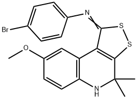 306737-02-0 4-bromo-N-[(1Z)-8-methoxy-4,4-dimethyl-4,5-dihydro-1H-[1,2]dithiolo[3,4-c]quinolin-1-ylidene]aniline