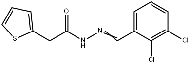 N'-[(Z)-(2,3-dichlorophenyl)methylidene]-2-(thiophen-2-yl)acetohydrazide Struktur