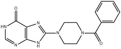 8-N-Benzoylpiperazinylhypoxanthine Struktur