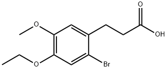 3-(2-Bromo-4-ethoxy-5-methoxyphenyl)propanoic acid Struktur
