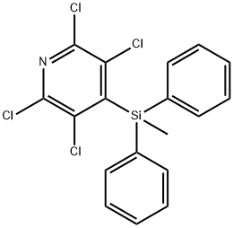 4-((DIPHENYL)METHYLSILYL)-2,3,5,6-TETRACHLOROPYRIDINE Structure