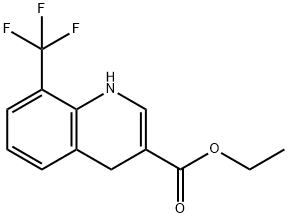 8-(三氟甲基)-1,4-二氢喹啉-3-羧酸乙酯 结构式