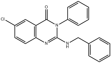 2-(Benzylamino)-6-chloro-3-phenylquinazolin-4(3H)-one Struktur