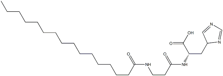 N-(1-Oxohexadecyl)-beta-alanyl-L-histidine Struktur