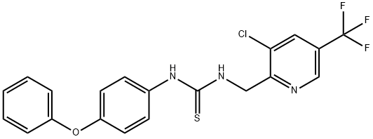 1-((3-Chloro-5-(trifluoromethyl)pyridin-2-yl)methyl)-3-(4-phenoxyphenyl)thiourea Structure