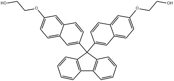 9,9-双[6-(2-羟乙氧基)萘基]芴, 334008-97-8, 结构式