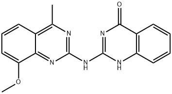 (2E)-2-[(8-methoxy-4-methylquinazolin-2-yl)imino]-1,2-dihydroquinazolin-4-ol Struktur